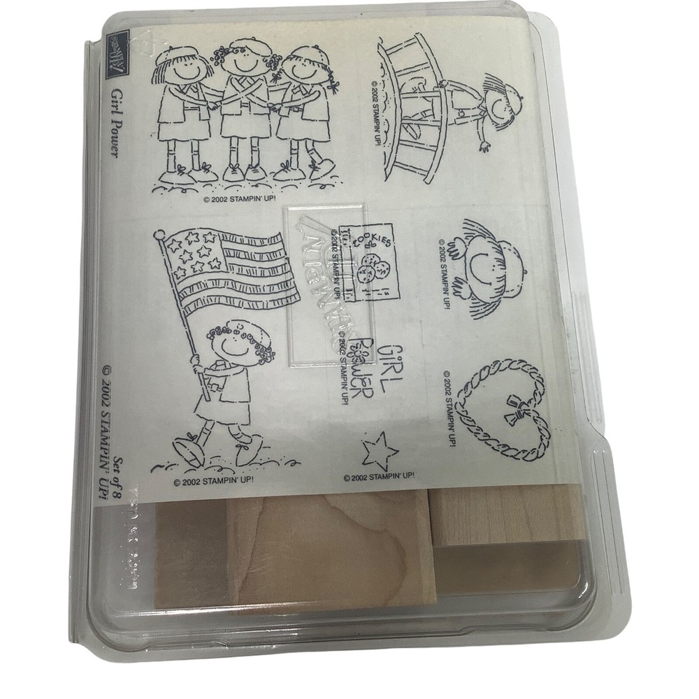 Stampin' up 2002 GIRL POWER  Unmounted‎ Stamps New in Package